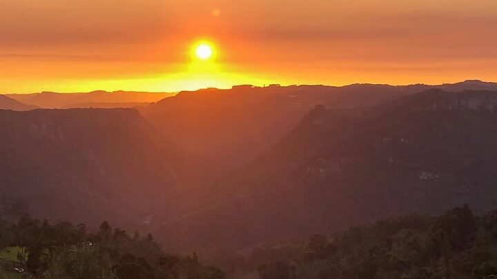Por do Sol no Olivas de Gramado.
